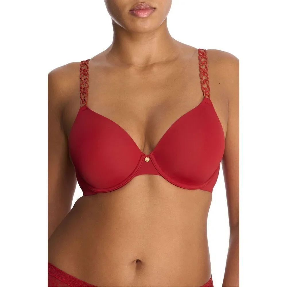 Natori Pure Luxe Custom Coverage Contour Underwire Bra 34 DD